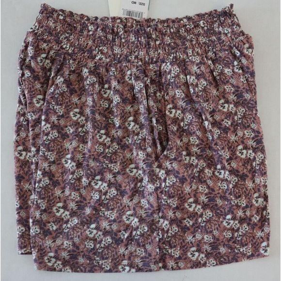 Threads 4 Thought TWA1750 Women's Sz M Pink/White Floral Print Gwyneth Shorts - Picture 7 of 9